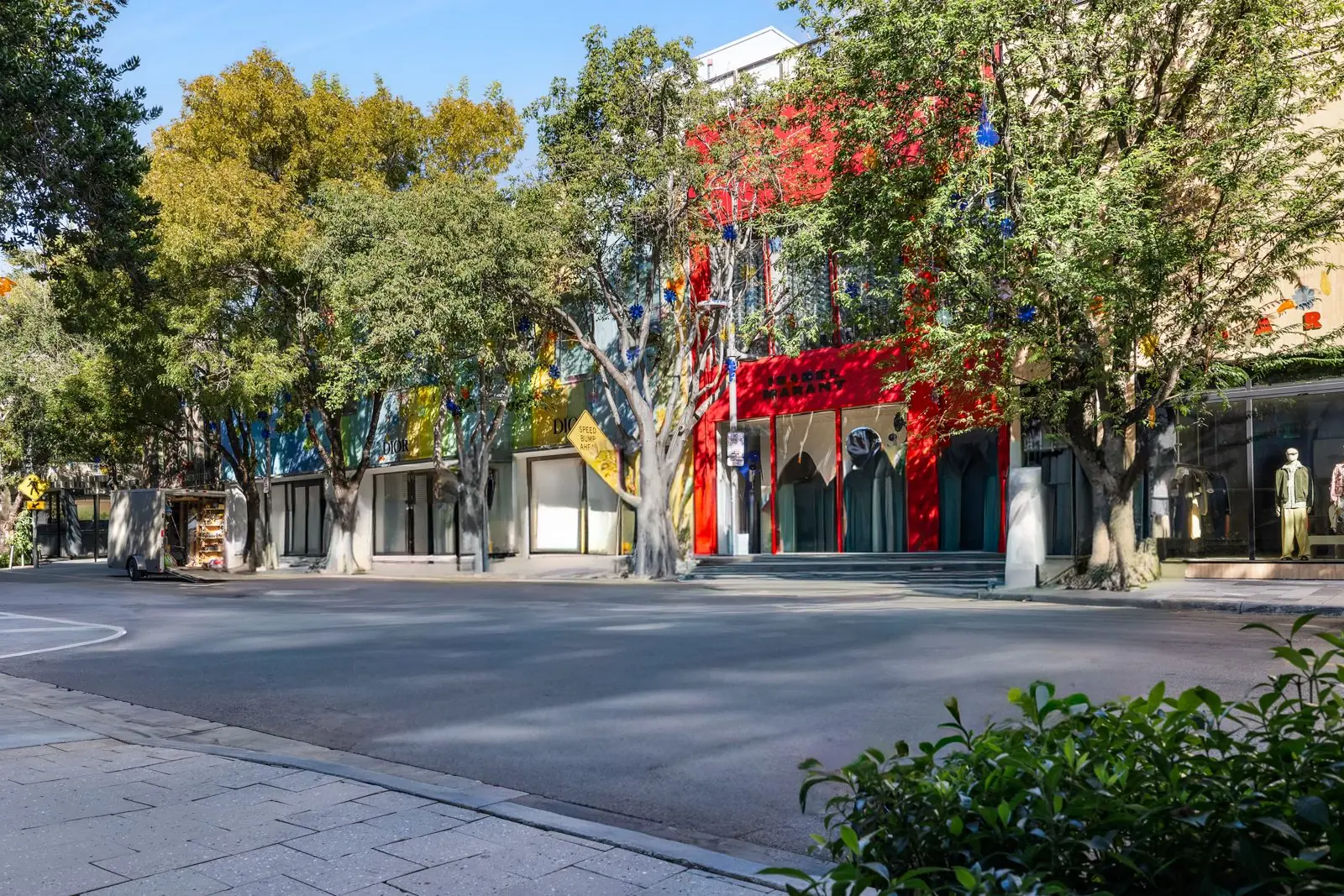 A luxury retail district